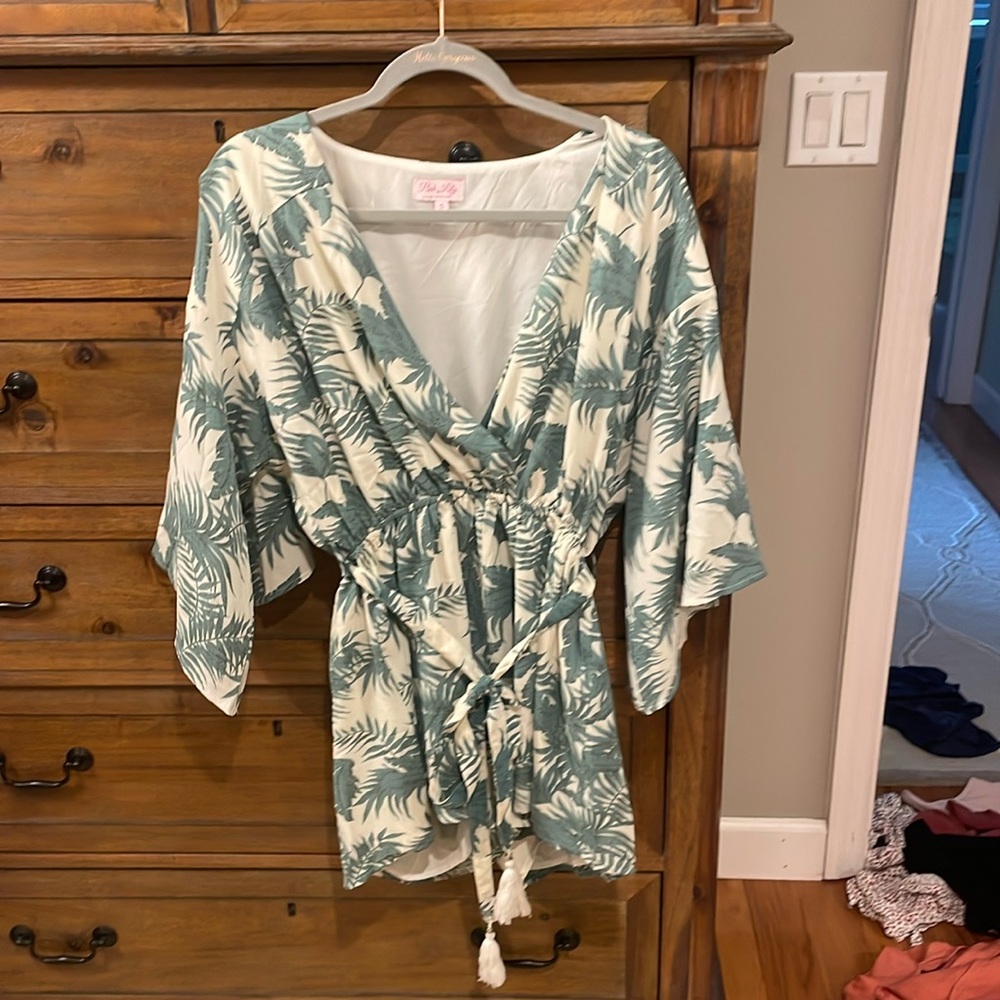 PINK lily long sleeve romper